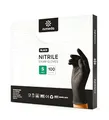 Produktbild: NIMEDA Einweghandschuhe für Lebensmittelbereiche, Medizin, Kosmetik und Haushalt Schwarz 100 Stück Nitrilhandschuhe Einmalhandschuhe Latexfrei Puderfrei (S)