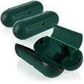 Produktbild: com-four® 3X Schutzdose für Steckverbindung, Schutzbox für den Außen- und Innenbereich, Schutzkapsel für Verlängerungskabel, Sicherheit für Schukostecker und Buchse - Ø 7 x 21 cm (grün)