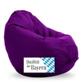 Produktbild: Bruni Sitzsack Classico L in Violett – XL Sitzsack mit Innensack zum Lesen, Abnehmbarer Bezug, lebensmittelechte EPS-Perlen als Bean-Bag-Füllung, aus Deutschland