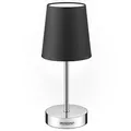 Produktbild: MONZANA® Nachttischlampe 32cm Stoffschirm E14 Grau Taupe Anthrazit Weiß Wohnzimmer Schlafzimmer Lampe Leuchte Tischlampe Nachttischleuchte Tischleuchte