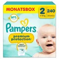 Produktbild: Pampers Premium Protection Größe 2, 240 Windeln, 4kg-8kg, Doppelter Schutz für die Haut und vor Auslaufen
