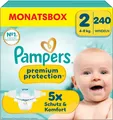 Produktbild: Pampers Baby Windeln Größe 2 4-8kg Premium Protection Mini Monatsbox 240 Stück