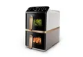 Produktbild: Philips Heißluftfritteuse NA462/80 4000 Series Stacked Dual Basket und 10L Kapazität (5+5L), 2750 W, RapidAir Technologie, Schwarz/Dunkelgrau, kupfer Griff