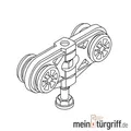 Produktbild: Geze Schiebetür Doppelrollenwagen Rollan 40NT m. Aufhängeschraube Ersatzrollen
