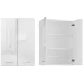 Produktbild: CDF Badezimmerschrank, Weiß Hochglanz, Holzwerkstoff, 64x90x30 cm, Badezimmer, Badezimmerschränke, Hängeschränke