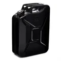 Produktbild: BW® Benzinkanister Metall 20 Liter mit Schraubverschluss - Kraftstoffkanister Schwarz - RAL 9005 - TÜV-geprüft und UN-Zulassung - 0,9mm Stahl nach DIN 7274 - Made in Europe