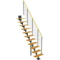 Produktbild: Dolle Mittelholmtreppe Boston 228-300cm Geschosshöhe Geradelaufend in Buche/Anthrazit