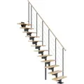 Produktbild: Dolle Mittelholmtreppe Boston Gerade Stufen Buche Metall Anthrazit FSC®