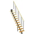 Produktbild: Dolle Mittelholmtreppe Boston 228-300cm Geschosshöhe Geradelaufend in Buche/Anthrazit