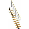 Produktbild: Dolle Mittelholmtreppe Boston 228-300cm Geschosshöhe Geradelaufend In Buche/anthrazit