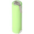 Produktbild: NiMH Akku Flat Top Mignon AA 900mAh mit Lötfahne in U-Form