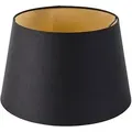 Produktbild: Baumwolllampenschirm schwarz 32/25/18 mit goldenem Interieur