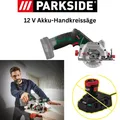 Produktbild: Akku-Handkreissäge PARKSIDE 12V Kreissäge Säge + Koffer ohne Akku/Ladegerät NEU