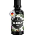 Produktbild: Vitamin D3/K2 Tropfen (50 ml) - 1000IE Vitamin D3 pro Tropfen - Spitzenrohstoff K2VITAL® mit 99,7% All-Trans-MK-7 - laborgeprüft, hochdosiert, ohne Zusätze, in Deutschland produziert
