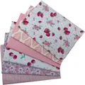 Produktbild: Reine Baumwolle Stoffpakete 50x50 cm für Quilten und Basteln - 6 Stück Rosé