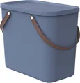 Produktbild: Rotho Aufbewahrungsbox mit Deckel 25L Albula - Kunststoffbox 40 x 23,5 x 34 cm - Stapelbox mit bequemen Griffen - Regalbox aus robustem Kunststoff