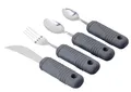 Produktbild: Sammons Preston Sure Grip Bendable Cutlery Set (Eligible for VAT Relief in the UK) Stainless Steel Fork, Knife, Spoons, Thick Handle with Good Grips, Eating Aid, Arthritis, Weak Grip, & Disabilities