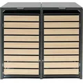Produktbild: Westmann Metall Mülltonnenbox, Mülltonnenverkleidung für 2 Mülltonnen, 240 l,anthrazit,132 x 80 x 116 cm (B x T x H)