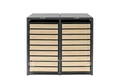 Produktbild: Westmann Metall Mülltonnenbox, Mülltonnenverkleidung für 2 Mülltonnen, 240 l, anthrazit, 132 x 80 x 116 cm (B x T x H)