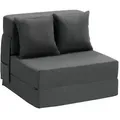 Produktbild: VEVOR 3 in 1 Klappsofa faltbares Schlafsofa mit 2 Kissen & waschbarem Bezug, umwandelbarer Schlafsessel aus 25D Memory Foam, Bettcouch für