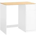 Produktbild: SoBuy Waschmaschinenschrank mit Wäschekorb Badezimmerschrank Weiß-Natur 100x90x60cm BZR217-WN