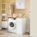 Produktbild: SoBuy Waschmaschinenschrank Schrank mit Wäschekorb & Schublade BZR217-WN