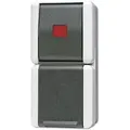 Produktbild: Jung 876KOW Schutzkontakt-Steckdose 16 A 250 V ~ mit Wipp-Kontrollschalter Universal Aus-Wechsel 10 AX 250 V ~, IP 44, WG 800