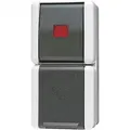 Produktbild: Jung 876KOW SCHUKO Steckdose, 16 A, 250 V ~, mit Wipp-Kontrollschalter, Universa