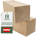 Produktbild: Edpas Schnitzholz Ahorn - 2er Set Holzblock (20x7x7cm) - Großes Drechselholz