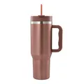 Produktbild: Milu Edelstahl-Tumbler-Set (3-tlg.) mit Trinkhalm - 1200 ml - rosegold