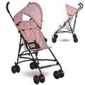 Produktbild: Lorelli Ultra Leichter Buggy Kinderwagen Vaya - nur 4,7kg - Kompakter Sportsitz bis 15kg, Sitzbuggy mit 5-Punkt-Gurt, faltbarem Verdeck und ergonomischen Griffen, klappbarer Reisekinderwagen, rosa
