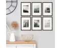 Produktbild: PHOTOLINI Bilderrahmen 6er Set 21x30 cm / A4 Modern Schmal mit Passepartout