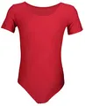Produktbild: Aquarti Mädchen Kurzarm Ballettanzug Einfarbig, Farbe: Rot, Größe: 158