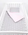 Produktbild: Babydecke BABYLUX Babydecke Krabbeldecke MINKY Kuscheldecke 75x100 cm+KISSEN, BabyLux, 4K. Rosa + Sterne
