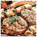 Produktbild: HOME FASHION Papierserviette 20 Servietten Steak - Leckereien vom Grill 33x33cm, (20 St) braun