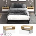 Produktbild: 2er Set Nachttische Urbano, 45x28cm, Eiche Weiß, Kommode mit Schublade Vicco
