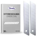 Produktbild: Filzada ® 100x Cuttermesser Klinge 18mm - Abbrechklinge/Messerklinge Carbonstahl
