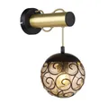 Produktbild: GLOBO LIGHTING Wandleuchte, Leuchtmittel nicht inklusive, Wandlampe Wandleuchte Flurlampe Ornamente Kugel rauch E27 H 36 cm
