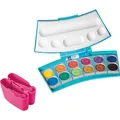 Produktbild: Pelikan Leuchtfarbe Deckfarbkasten 12 Farben, Türkis und Pink (12 ml) (701198)