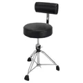 Produktbild: Gibraltar Schlagzeughocker, Drumhocker 9000 Series Round mit Backrest, 9608RB (Durchmesser: 35cm, Vinyl-Sitzfläche, Super Lock, Dreibein-Position, 'Super Foot' Gummifüße)