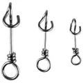 Produktbild: Fastach Snaps Angeln extra stark, LMAB Easy Snap Karabiner Einhänger Wirbel Clip Set für das Zander-Angeln, Hecht-Angeln, zum Spinnfischen für Barsch, Forelle, Zander & Hecht, Größe S | 7,0 kg