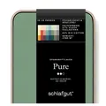 Produktbild: Schlafgut Pure Spannbettlaken 90x200cm bis 100x220cm - 95% Biobaumwolle, 5% Elasthan, Oeko-TEX Zertifiziert, Green Mid, Matratzenhöhe bis 35cm