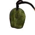 Produktbild: TAMHOPE Moldavit Tschechisches Meteoritglas Rohe Steinhalskette, Aerolithe Kristallstein Anhänger (Grün, unregelmäßiger Rohstein)