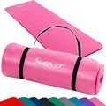 Produktbild: MOVIT Gymnastikmatte Pilates, Gymnastik, Yoga, Matte - hautfreundlich und , Yogamatte für Zuhause oder Unterwegs - 190x60x1,5cm, Pink