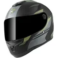 Produktbild: FC-Moto FF114B Zeron Helm, schwarz-grün, Größe M für Männer