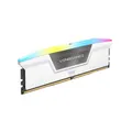Produktbild: 32GB (2x16GB) CORSAIR VENGEANCE RGB DDR5-6000 RAM CL40 Arbeitsspeicher Kit White CMH32GX5M2B6000C40W