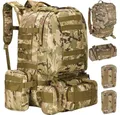 Produktbild: Trizand Reiserucksack Militärrucksack Touristenrucksack (Set, 1-tlg., abnehmbare Taschen), Ausrüstung flexibel befestigen – perfekt für Outdoor-Profis