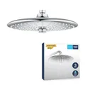 Produktbild: GROHE Vitalio Joy 260, Kopfbrause (wassersparende Regendusche mit 3 Strahlarten, Duschkopf mit Antikalk System), chrom, 26462000