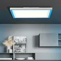 Produktbild: BRILLIANT modernes LED Panel Aufbaupaneel LANETTE | 40x40cm | Dimmbare Deckenlampe mit RGB-Framelight und Fernbedienung | Metall/Kunststoff
