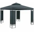 Produktbild: Pavillon Gartenzelt Gartenpavillon Lorca 3x3m Metall Wasserabweisend Luxus Anthrazit